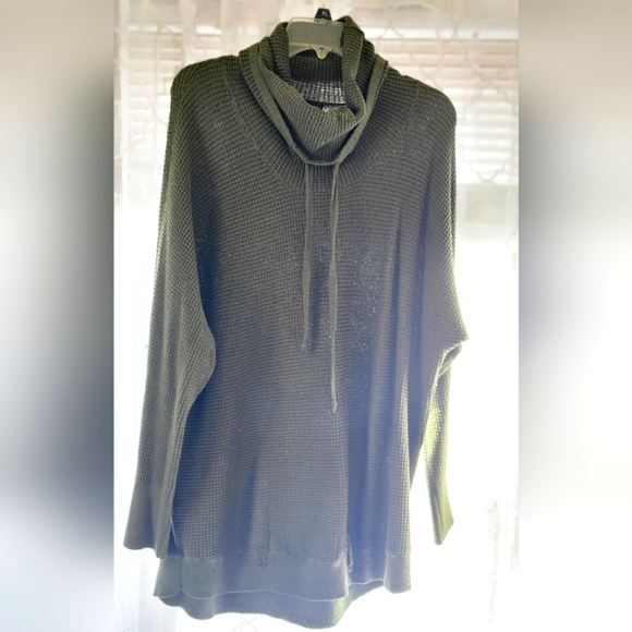 Cynthia Rowley 1X Olive Green Cowl Neck Sweater - Picture 1 of 4